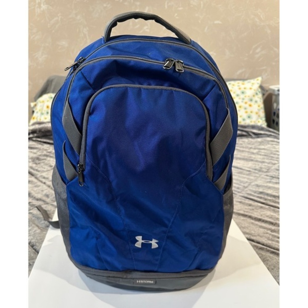 Under Armour Hustle 3.0 Backpack Royal/Graphite Used Condition